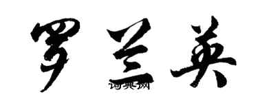 胡问遂罗兰英行书个性签名怎么写