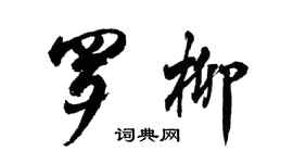 胡问遂罗柳行书个性签名怎么写
