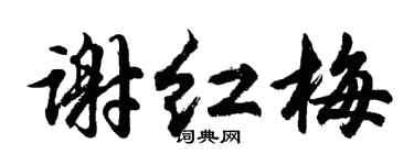 胡问遂谢红梅行书个性签名怎么写