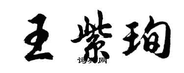 胡问遂王紫珣行书个性签名怎么写