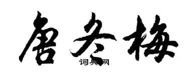 胡问遂唐冬梅行书个性签名怎么写
