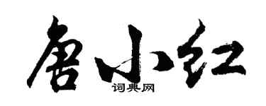 胡问遂唐小红行书个性签名怎么写