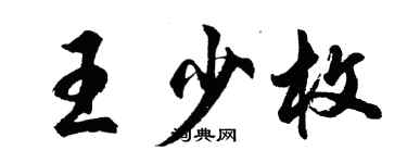 胡问遂王少枚行书个性签名怎么写
