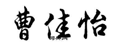 胡问遂曹佳怡行书个性签名怎么写