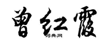 胡问遂曾红霞行书个性签名怎么写