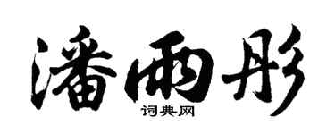 胡问遂潘雨彤行书个性签名怎么写