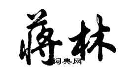 胡问遂蒋林行书个性签名怎么写