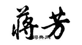 胡问遂蒋芳行书个性签名怎么写