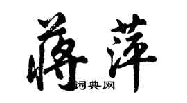 胡问遂蒋萍行书个性签名怎么写