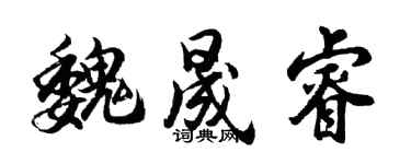 胡问遂魏晟睿行书个性签名怎么写