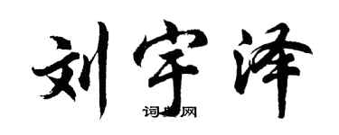 胡问遂刘宇泽行书个性签名怎么写