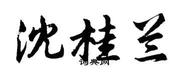 胡问遂沈桂兰行书个性签名怎么写