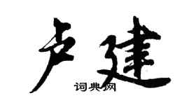 胡问遂卢建行书个性签名怎么写
