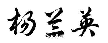 胡问遂杨兰英行书个性签名怎么写