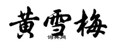 胡问遂黄雪梅行书个性签名怎么写
