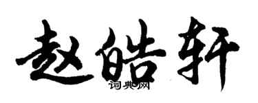 胡问遂赵皓轩行书个性签名怎么写