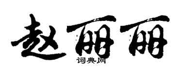 胡问遂赵丽丽行书个性签名怎么写