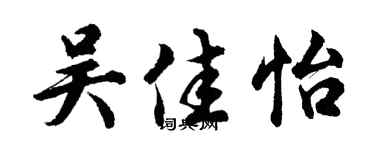 胡问遂吴佳怡行书个性签名怎么写