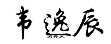 胡问遂韦逸辰行书个性签名怎么写
