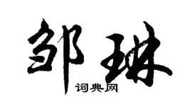 胡问遂邹琳行书个性签名怎么写