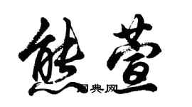 胡问遂熊萱行书个性签名怎么写