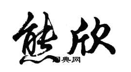 胡问遂熊欣行书个性签名怎么写