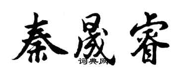 胡问遂秦晟睿行书个性签名怎么写