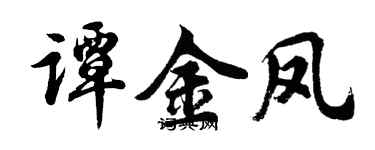 胡问遂谭金凤行书个性签名怎么写
