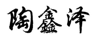 胡问遂陶鑫泽行书个性签名怎么写