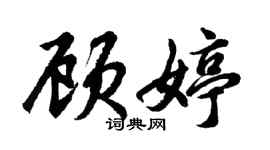 胡问遂顾婷行书个性签名怎么写