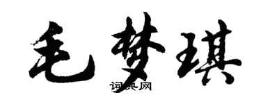 胡问遂毛梦琪行书个性签名怎么写