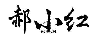 胡问遂郝小红行书个性签名怎么写