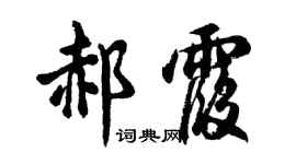 胡问遂郝霞行书个性签名怎么写