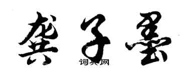 胡问遂龚子墨行书个性签名怎么写