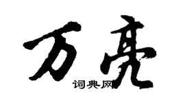 胡问遂万亮行书个性签名怎么写