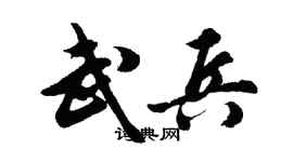 胡问遂武兵行书个性签名怎么写