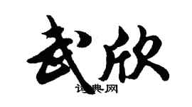 胡问遂武欣行书个性签名怎么写