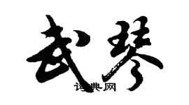 胡问遂武琴行书个性签名怎么写
