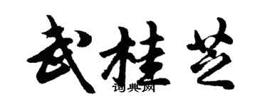 胡问遂武桂芝行书个性签名怎么写