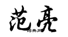 胡问遂范亮行书个性签名怎么写