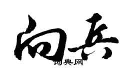 胡问遂向兵行书个性签名怎么写