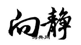 胡问遂向静行书个性签名怎么写