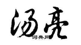 胡问遂汤亮行书个性签名怎么写