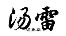胡问遂汤雷行书个性签名怎么写