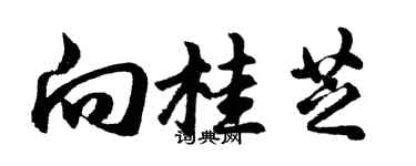 胡问遂向桂芝行书个性签名怎么写