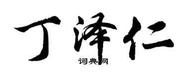 胡问遂丁泽仁行书个性签名怎么写