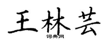丁谦王林芸楷书个性签名怎么写