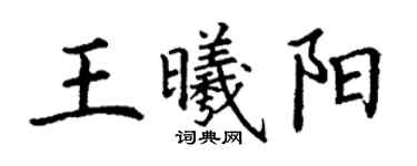 丁谦王曦阳楷书个性签名怎么写