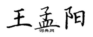 丁谦王孟阳楷书个性签名怎么写