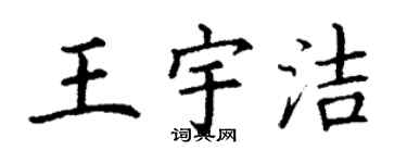 丁谦王宇洁楷书个性签名怎么写